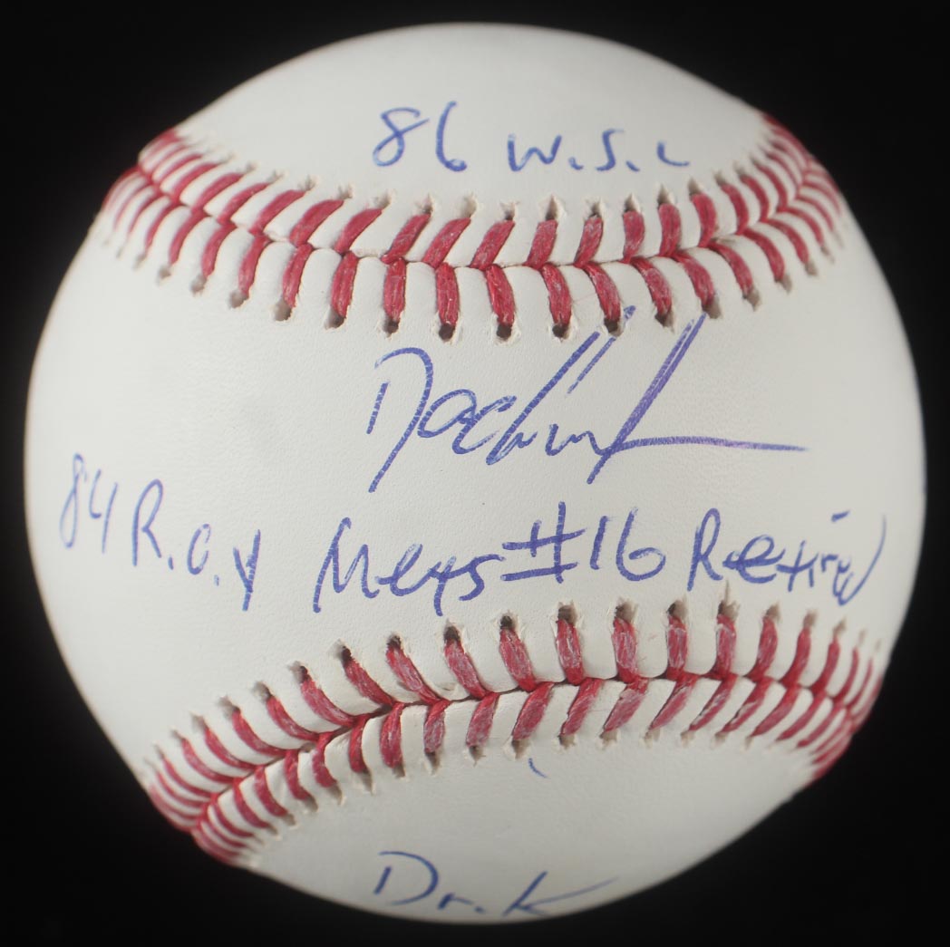 Dwight "Doc" Gooden Signed OML Baseball With Multiple Inscriptions (Beckett) at PristineAuction.com Dwight "Doc" Gooden Signed OML Baseball With Multiple Inscriptions (Beckett) at PristineAuction.com