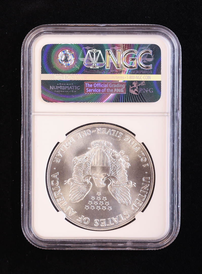 1986 American Silver Eagle - First Year of Issue (NGC MS69) at PristineAuction.com 1986 American Silver Eagle - First Year of Issue (NGC MS69) at PristineAuction.com