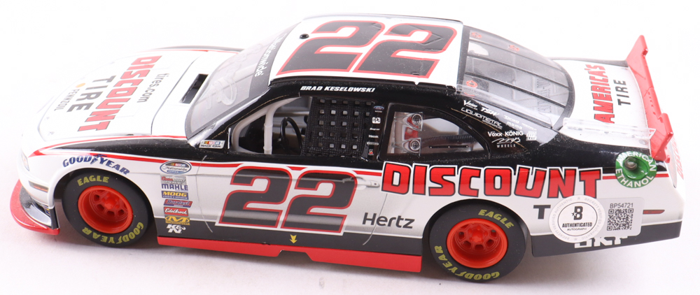 Brad Keselowski Signed LE NASCAR #22 Discount Tire 2014 Mustang 1:24 Scale Diecast Car (Beckett) at PristineAuction.com Brad Keselowski Signed LE NASCAR #22 Discount Tire 2014 Mustang 1:24 Scale Diecast Car (Beckett) at PristineAuction.com