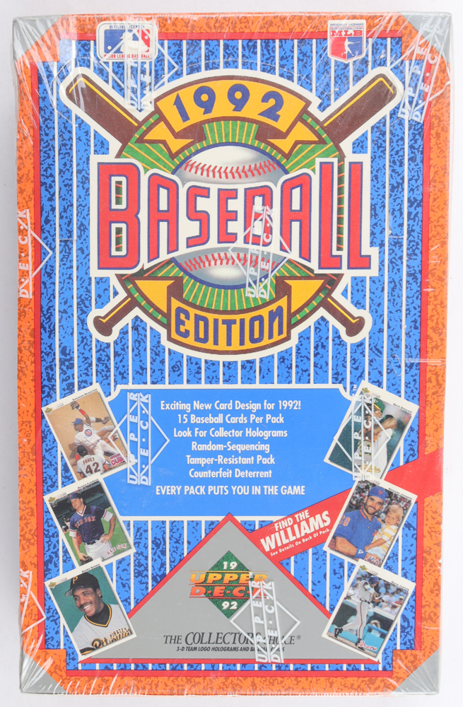 1992 Upper Deck Low # Baseball Hobby Box with (36) Packs at PristineAuction.com 1992 Upper Deck Low # Baseball Hobby Box with (36) Packs at PristineAuction.com