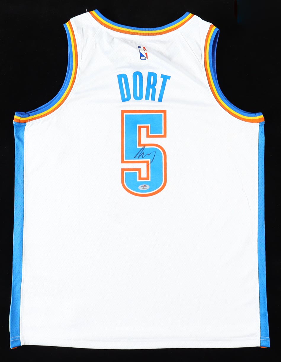 Luguentz Dort Signed Thunder Jersey (PSA) at PristineAuction.com Luguentz Dort Signed Thunder Jersey (PSA) at PristineAuction.com