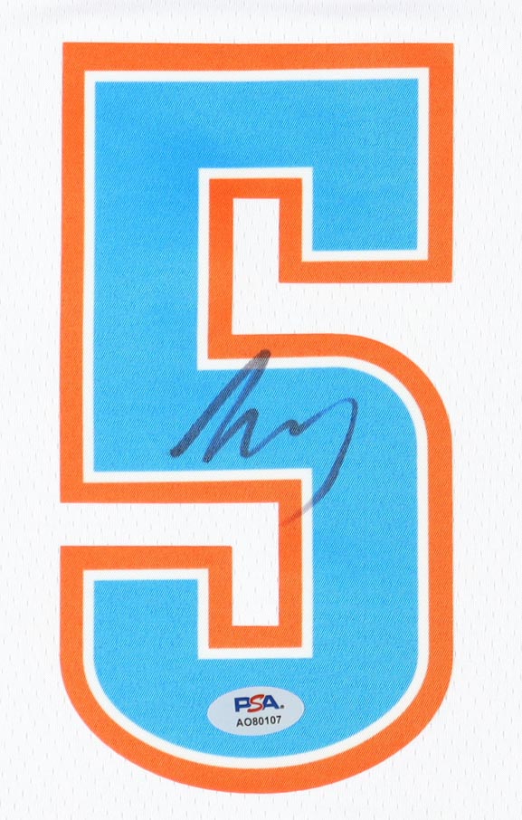 Luguentz Dort Signed Thunder Jersey (PSA) at PristineAuction.com Luguentz Dort Signed Thunder Jersey (PSA) at PristineAuction.com