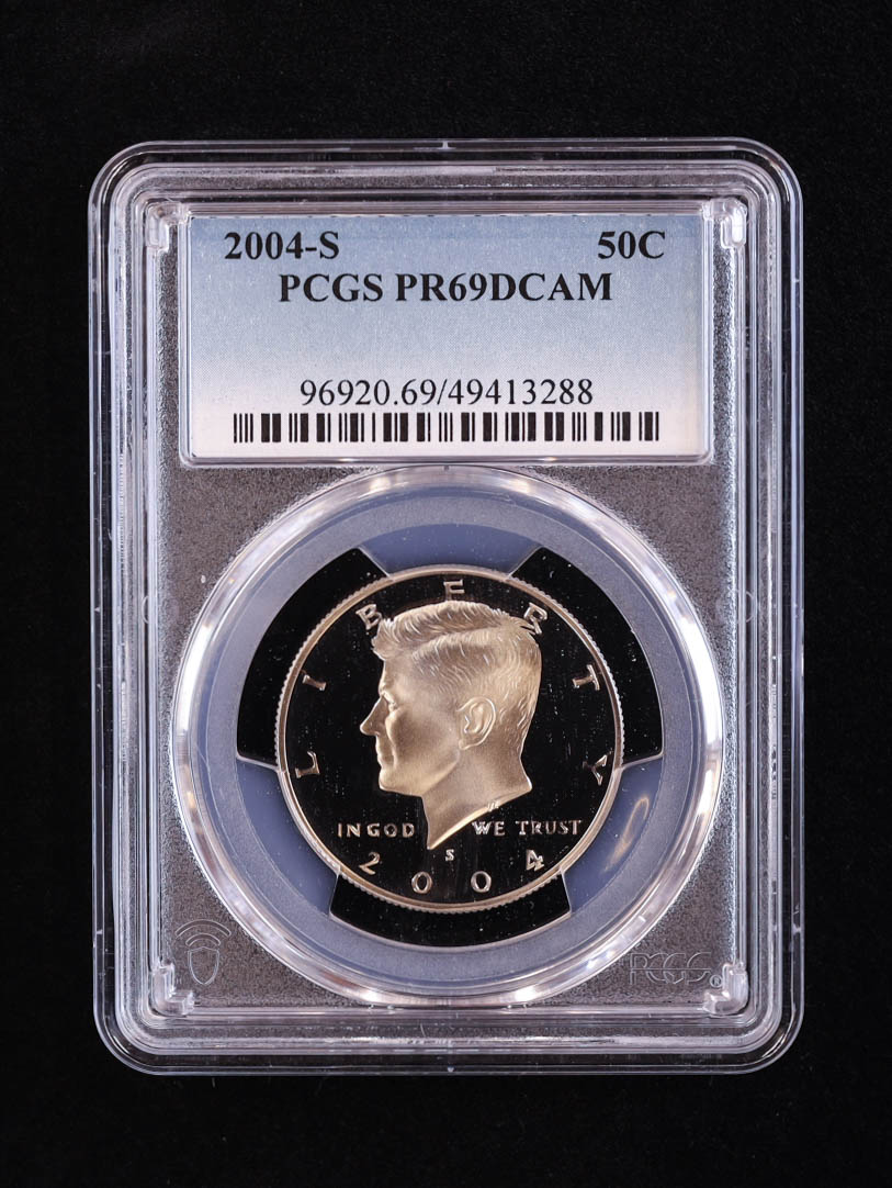 2004-S Kennedy Half Dollar - Deep Cameo Proof (PCGS PR69DCAM) at PristineAuction.com 2004-S Kennedy Half Dollar - Deep Cameo Proof (PCGS PR69DCAM) at PristineAuction.com