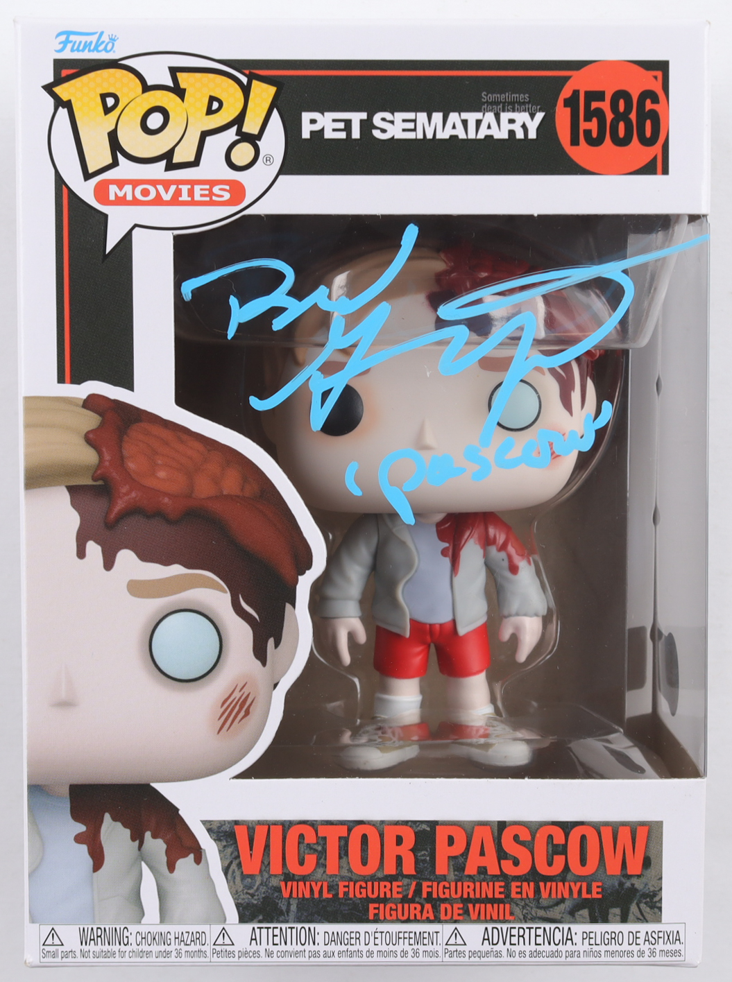 Brad Greenquist Signed "Pet Sematary" Victor Pascow #1586 Funko Pop! Vinyl Figure Inscribed "Pascow" (Beckett) at PristineAuction.com Brad Greenquist Signed "Pet Sematary" Victor Pascow #1586 Funko Pop! Vinyl Figure Inscribed "Pascow" (Beckett) at PristineAuction.com