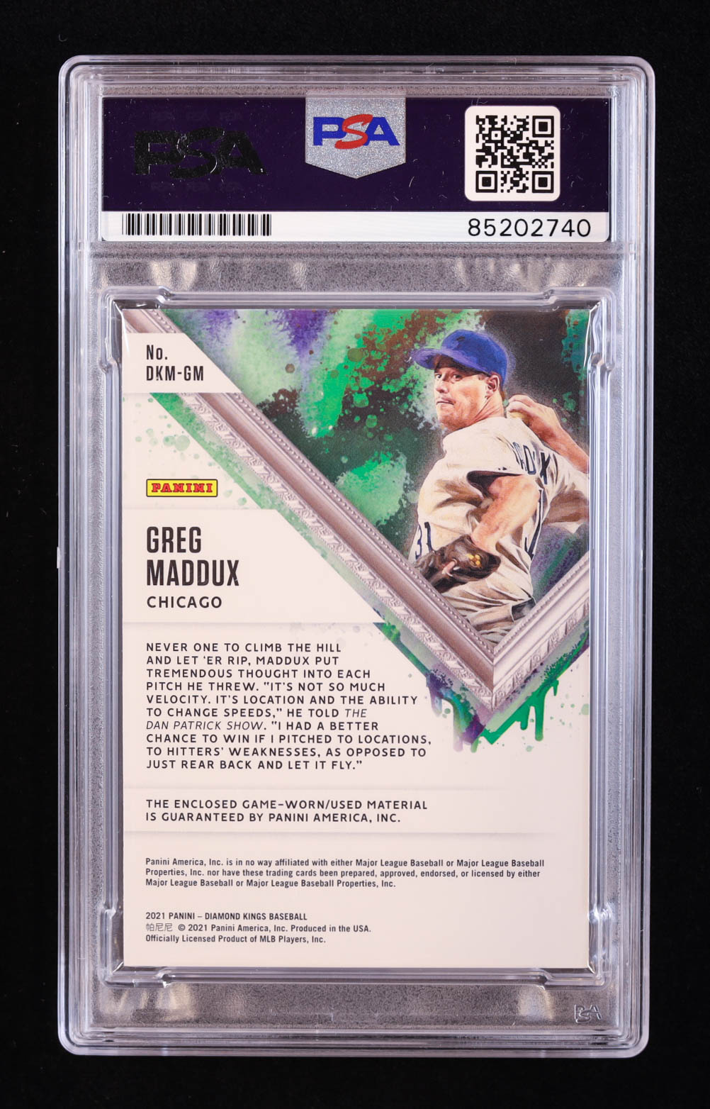Greg Maddux Signed Sticker on 2021 Diamond Kings DK Materials Red #80 #2/5 (PSA | Autograph Graded PSA 10) at PristineAuction.com Greg Maddux Signed Sticker on 2021 Diamond Kings DK Materials Red #80 #2/5 (PSA | Autograph Graded PSA 10) at PristineAuction.com