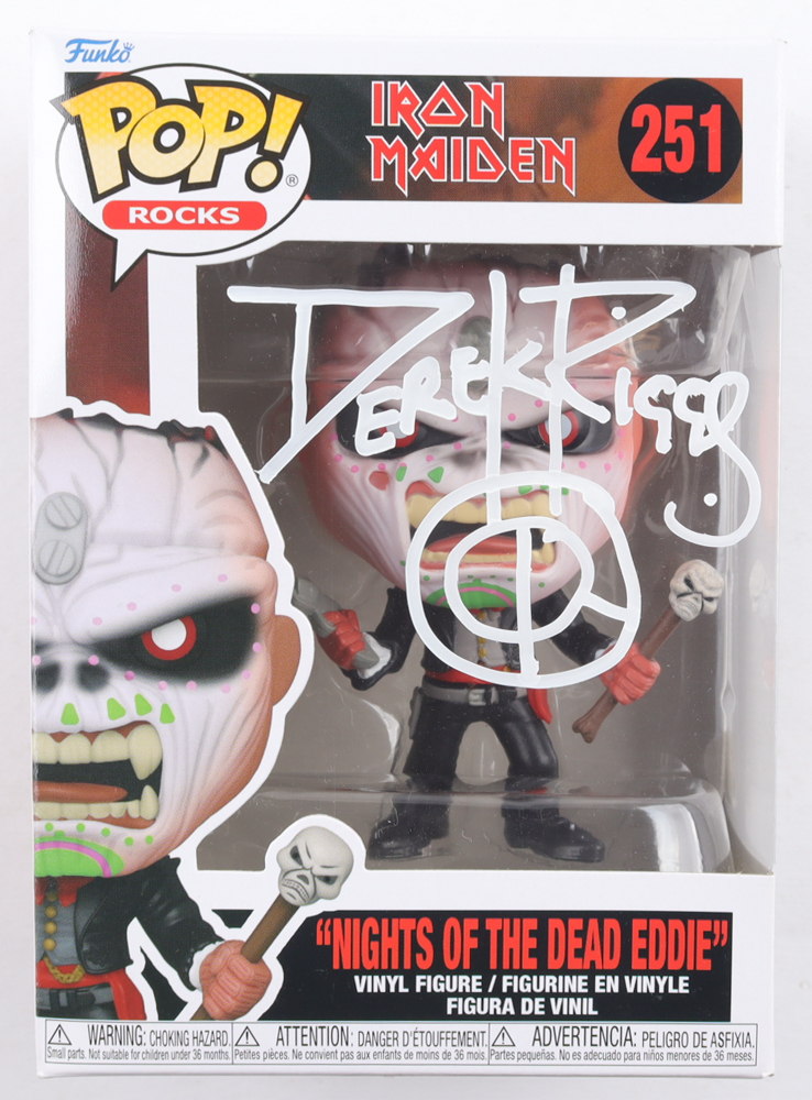 Derek Riggs Signed Iron Maiden #251 "Nights of the Dead Eddie" Funko Pop! Vinyl Figure with Hand-Drawn Sketch (JSA) at PristineAuction.com Derek Riggs Signed Iron Maiden #251 "Nights of the Dead Eddie" Funko Pop! Vinyl Figure with Hand-Drawn Sketch (JSA) at PristineAuction.com