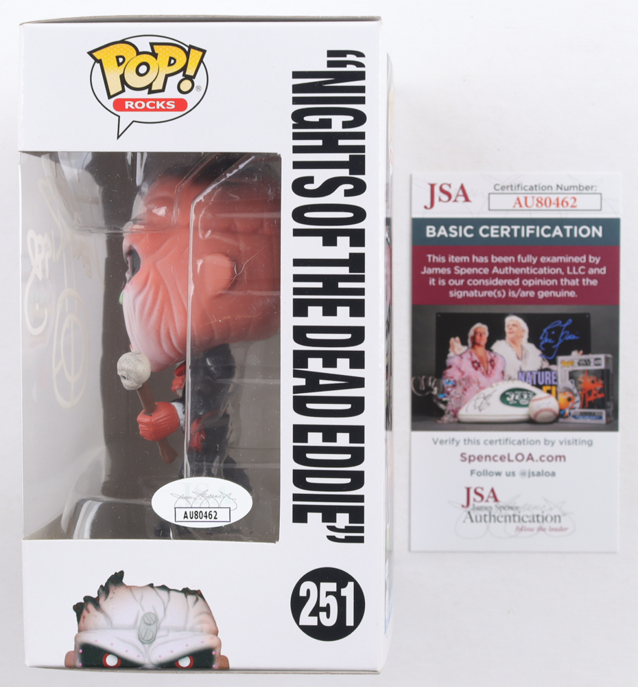 Derek Riggs Signed Iron Maiden #251 "Nights of the Dead Eddie" Funko Pop! Vinyl Figure with Hand-Drawn Sketch (JSA) at PristineAuction.com Derek Riggs Signed Iron Maiden #251 "Nights of the Dead Eddie" Funko Pop! Vinyl Figure with Hand-Drawn Sketch (JSA) at PristineAuction.com