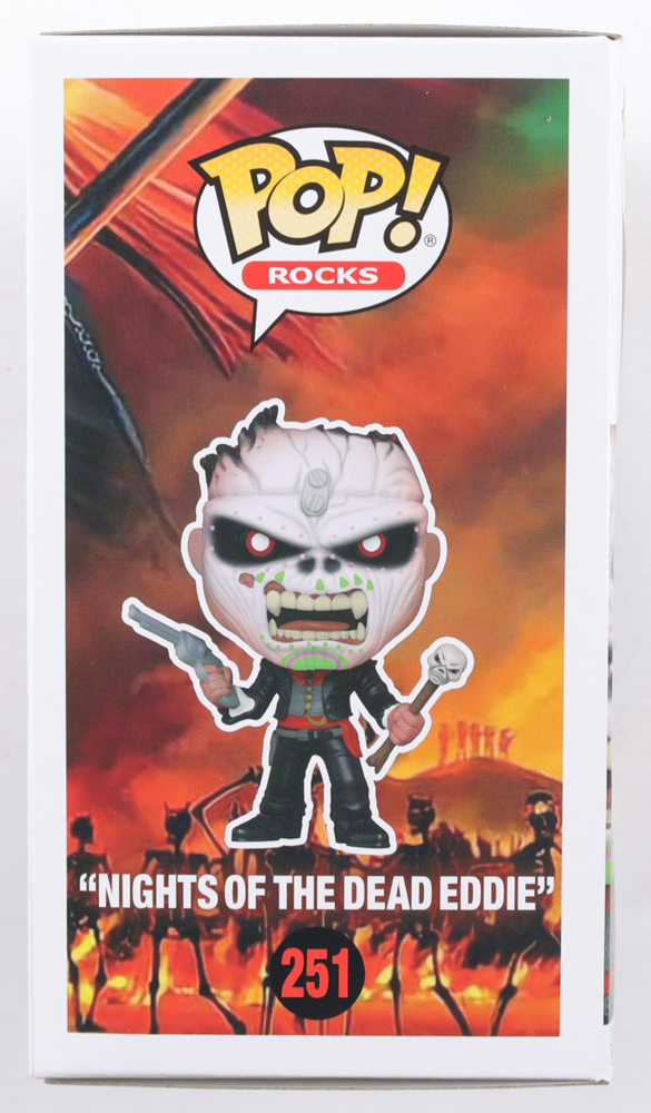 Derek Riggs Signed Iron Maiden #251 "Nights of the Dead Eddie" Funko Pop! Vinyl Figure with Hand-Drawn Sketch (JSA) at PristineAuction.com Derek Riggs Signed Iron Maiden #251 "Nights of the Dead Eddie" Funko Pop! Vinyl Figure with Hand-Drawn Sketch (JSA) at PristineAuction.com