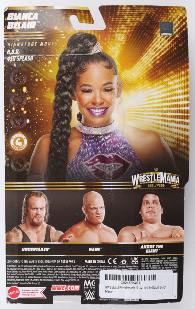Bianca Belair Signed WWE Wrestlemania Mattel Action Figure (JSA) at PristineAuction.com Bianca Belair Signed WWE Wrestlemania Mattel Action Figure (JSA) at PristineAuction.com