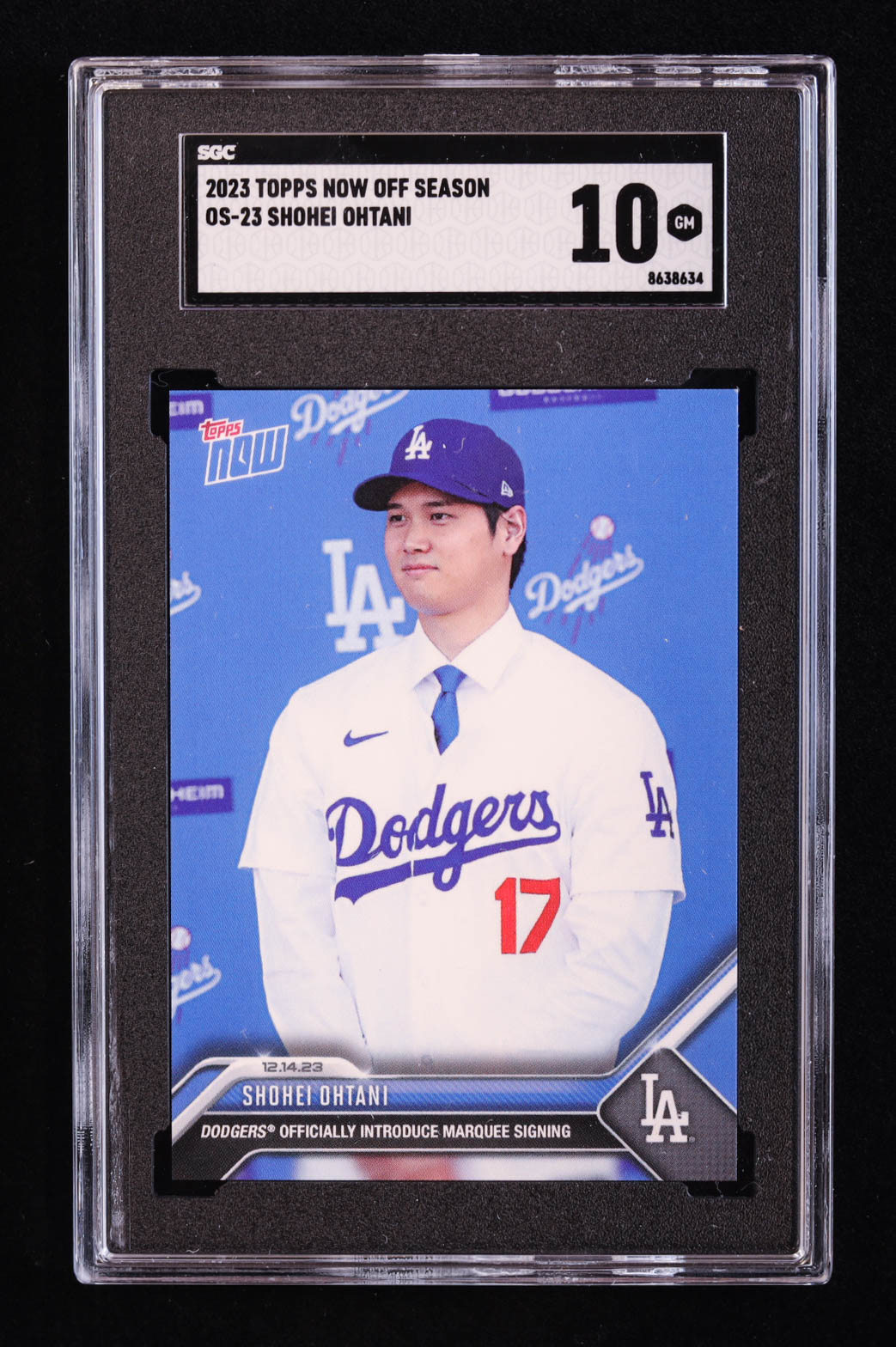 Shohei Ohtani 2023 Topps Now Offseason #OS23 (SGC 10) at PristineAuction.com Shohei Ohtani 2023 Topps Now Offseason #OS23 (SGC 10) at PristineAuction.com