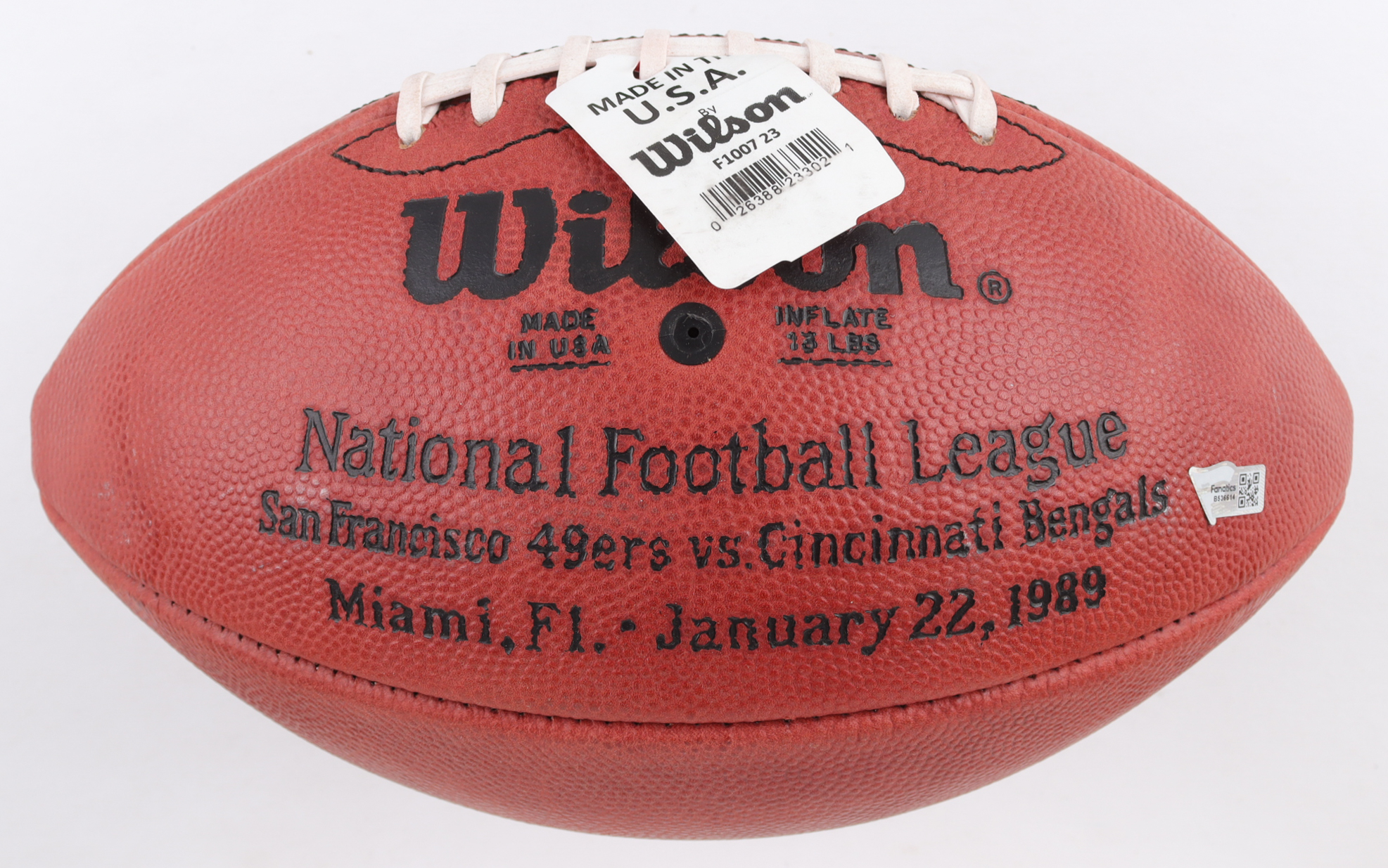 Jerry Rice & Joe Montana Signed Official NFL Super Bowl XXIII Logo Football With Multiple Inscriptions (Fanatics) at PristineAuction.com Jerry Rice & Joe Montana Signed Official NFL Super Bowl XXIII Logo Football With Multiple Inscriptions (Fanatics) at PristineAuction.com