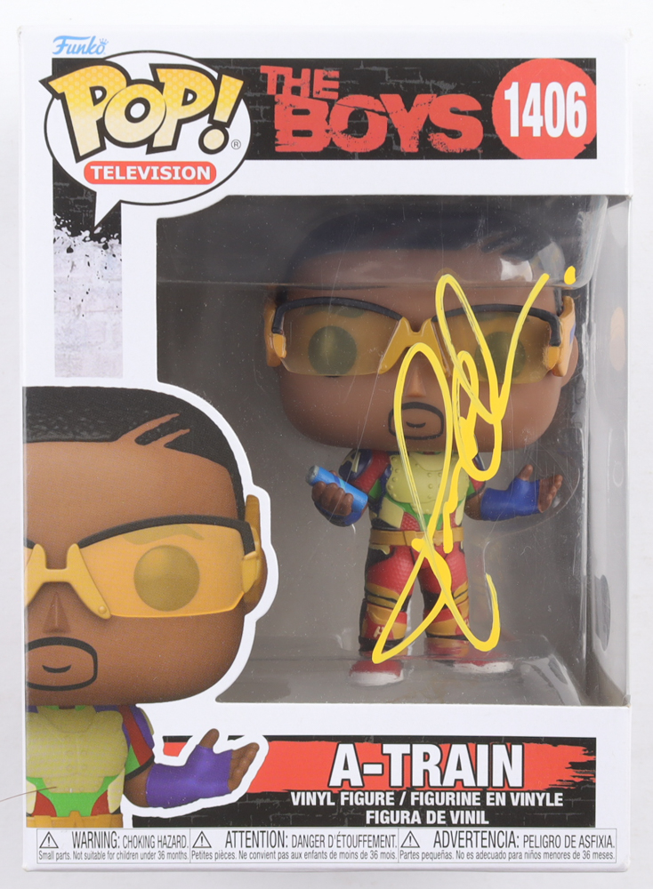 Jessie T. Usher Signed "The Boys" A-Train #1406 Funko Pop! Vinyl Figure (Beckett) at PristineAuction.com Jessie T. Usher Signed "The Boys" A-Train #1406 Funko Pop! Vinyl Figure (Beckett) at PristineAuction.com