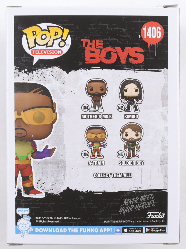 Jessie T. Usher Signed "The Boys" A-Train #1406 Funko Pop! Vinyl Figure (Beckett) at PristineAuction.com Jessie T. Usher Signed "The Boys" A-Train #1406 Funko Pop! Vinyl Figure (Beckett) at PristineAuction.com