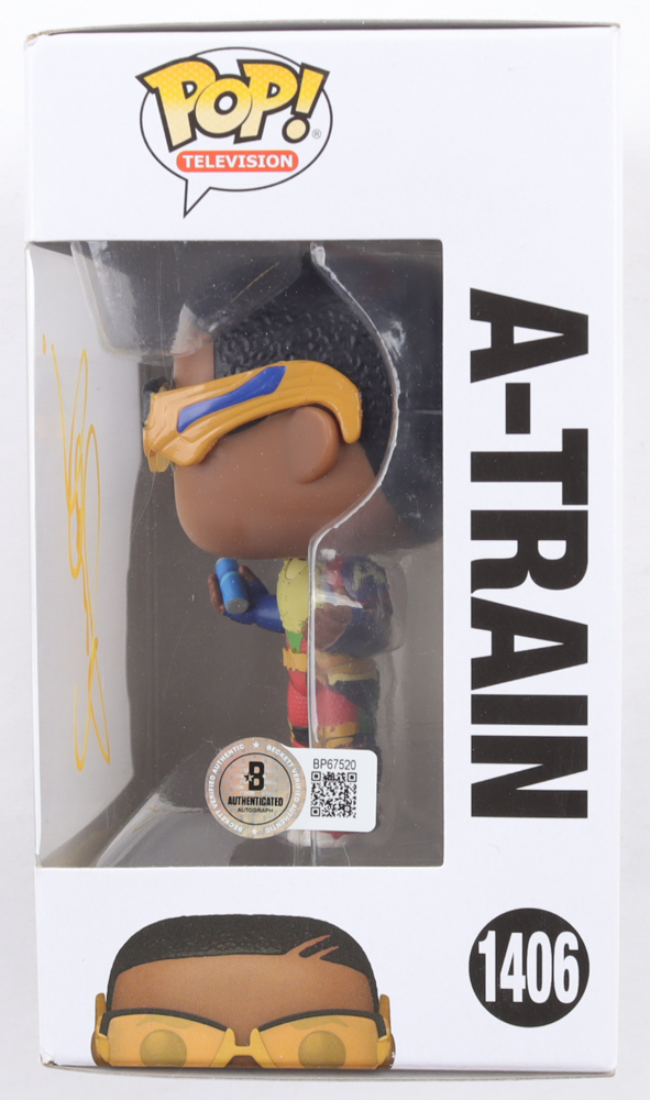 Jessie T. Usher Signed "The Boys" A-Train #1406 Funko Pop! Vinyl Figure (Beckett) at PristineAuction.com Jessie T. Usher Signed "The Boys" A-Train #1406 Funko Pop! Vinyl Figure (Beckett) at PristineAuction.com