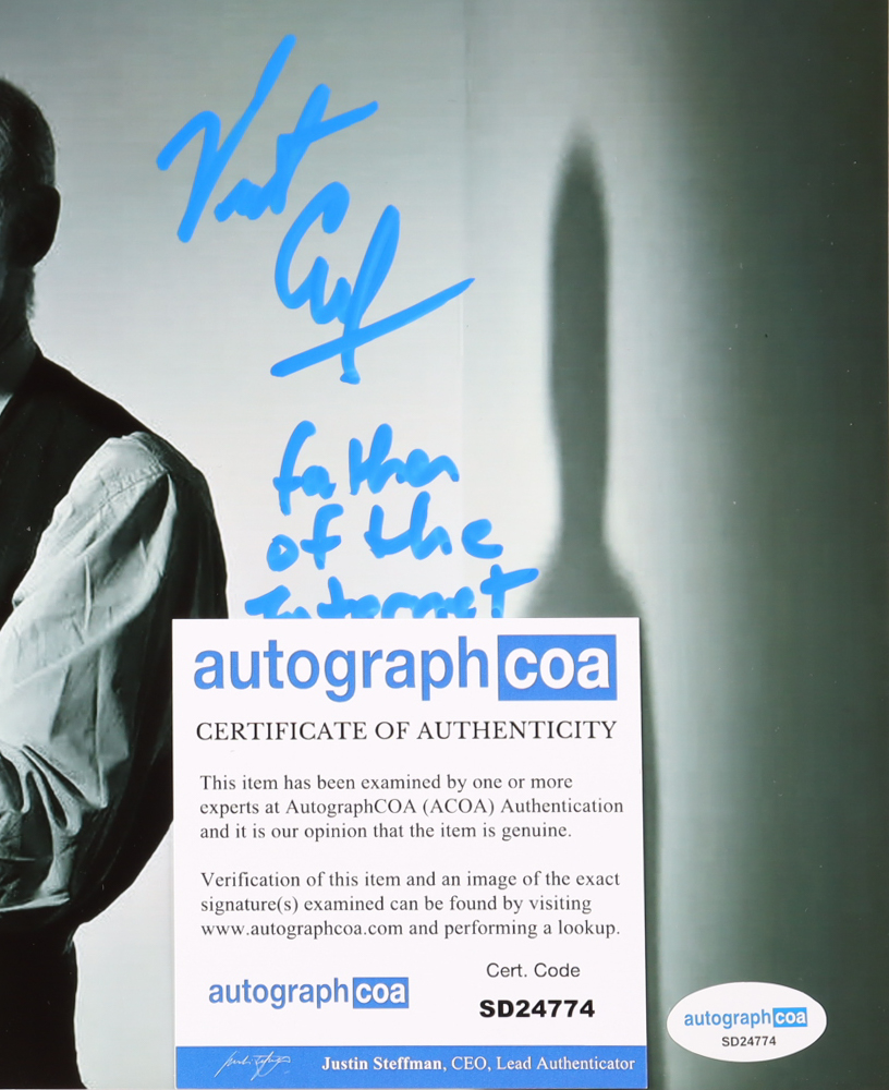 Vinton Cerf Signed 8x10 Photo Inscribed "Father Of The Internet" (AutographCOA) at PristineAuction.com Vinton Cerf Signed 8x10 Photo Inscribed "Father Of The Internet" (AutographCOA) at PristineAuction.com