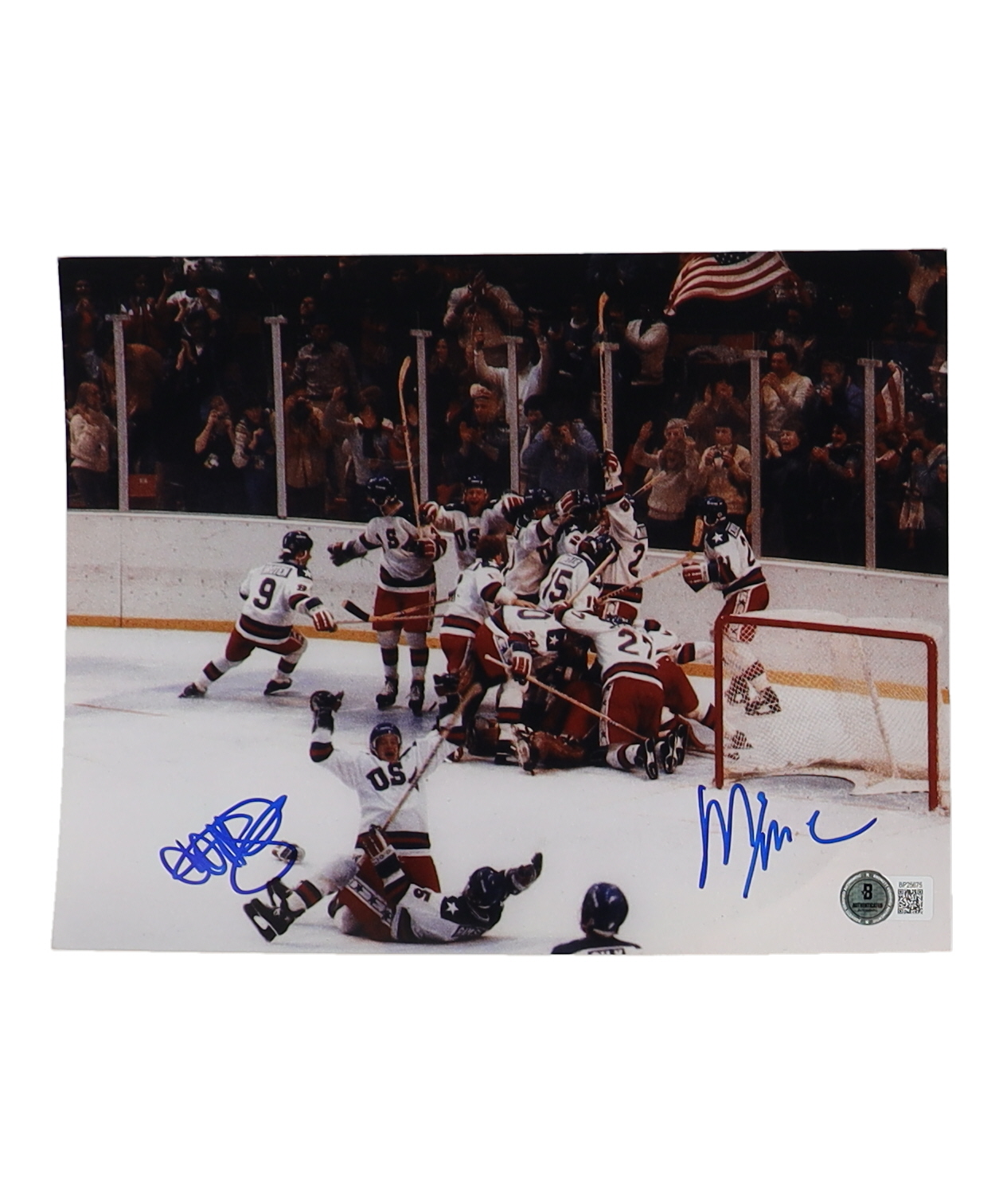 Mike Eruzione & Al Michaels Signed Team USA 8x10 Photo (Beckett) at PristineAuction.com Mike Eruzione & Al Michaels Signed Team USA 8x10 Photo (Beckett) at PristineAuction.com