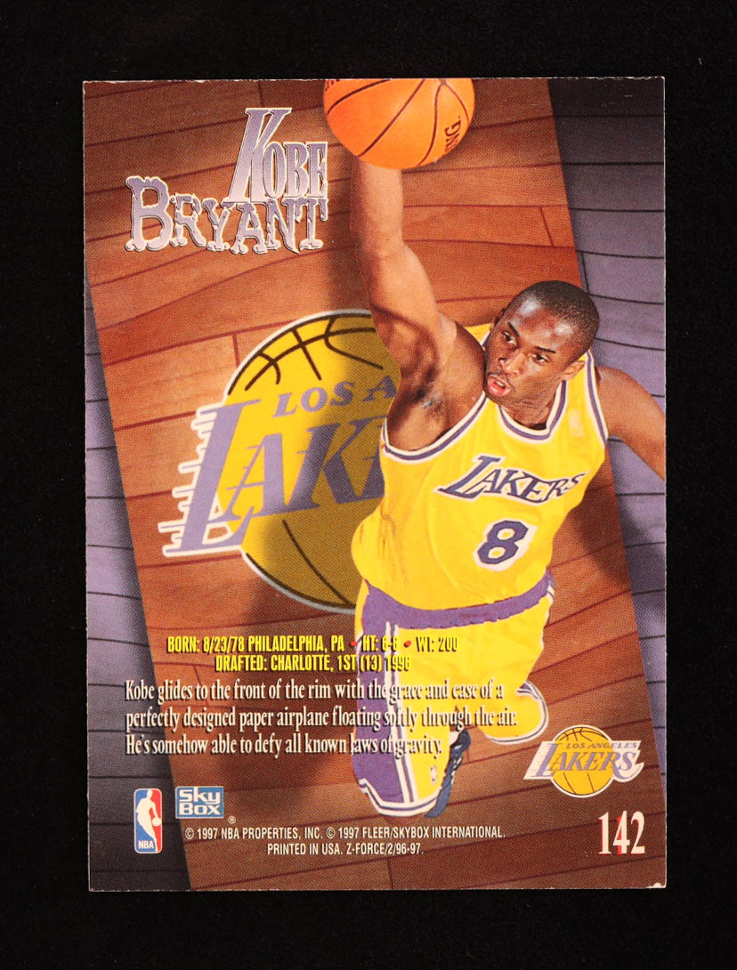 Kobe Bryant 1996-97 Z-Force #142 RC at PristineAuction.com Kobe Bryant 1996-97 Z-Force #142 RC at PristineAuction.com