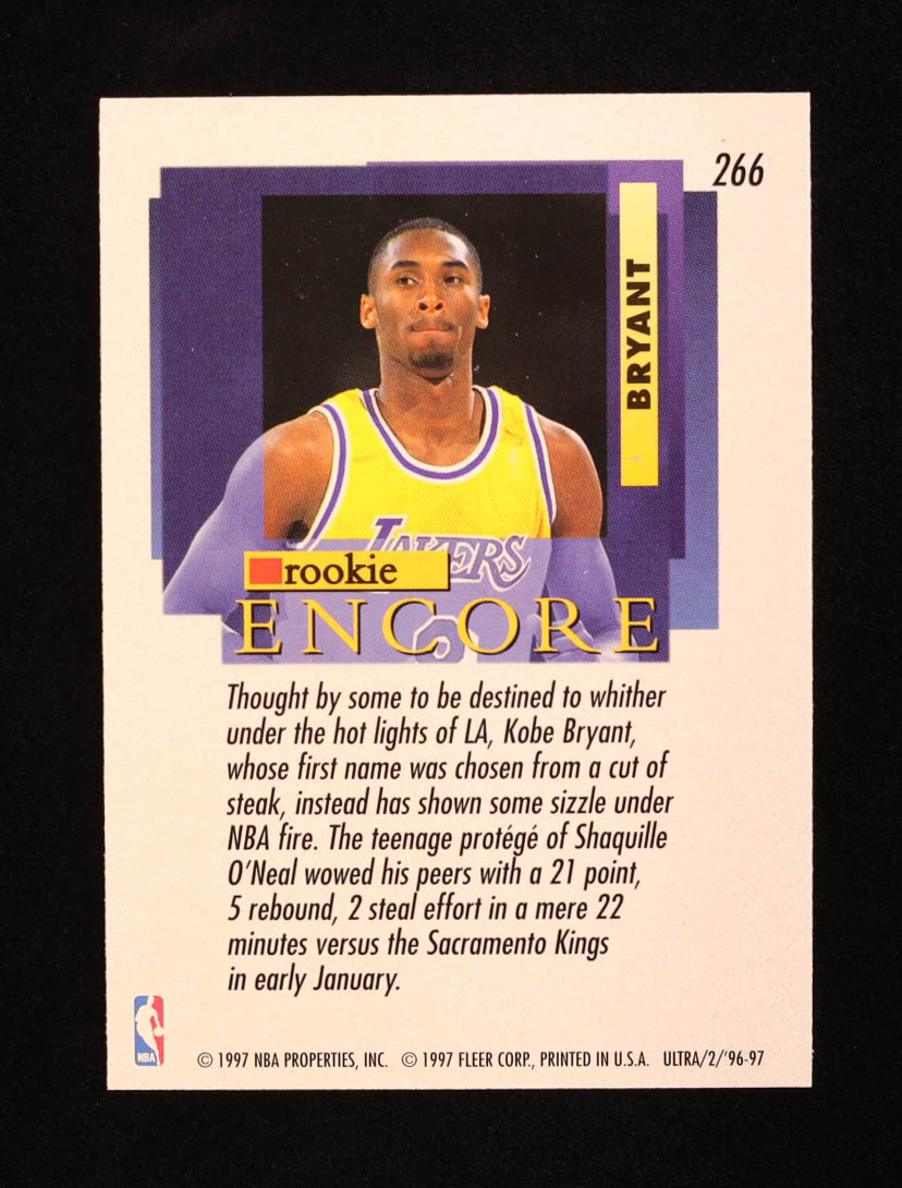 Kobe Bryant 1996-97 Ultra #266 RE RC at PristineAuction.com Kobe Bryant 1996-97 Ultra #266 RE RC at PristineAuction.com