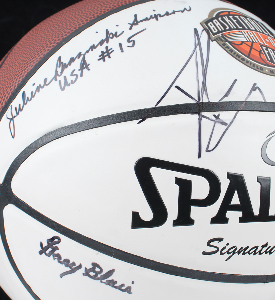 NBA Class Of 2023 Hall Of Fame Logo Signature Series Basketball Signed By (10) With Dwayne Wade, Tony Parker, Dirk Nowitzki, Gregg Popovich (NBA Hall Of Fame) at PristineAuction.com NBA Class Of 2023 Hall Of Fame Logo Signature Series Basketball Signed By (10) With Dwayne Wade, Tony Parker, Dirk Nowitzki, Gregg Popovich (NBA Hall Of Fame) at PristineAuction.com