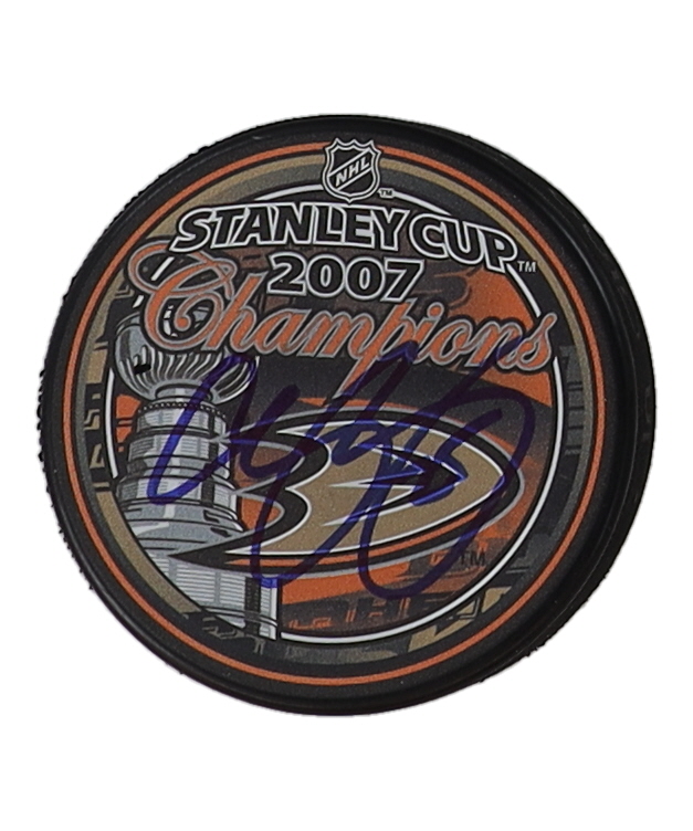 Chris Pronger Signed Ducks 2007 Stanley Cup Champions Logo Hockey Puck (COJO) at PristineAuction.com Chris Pronger Signed Ducks 2007 Stanley Cup Champions Logo Hockey Puck (COJO) at PristineAuction.com