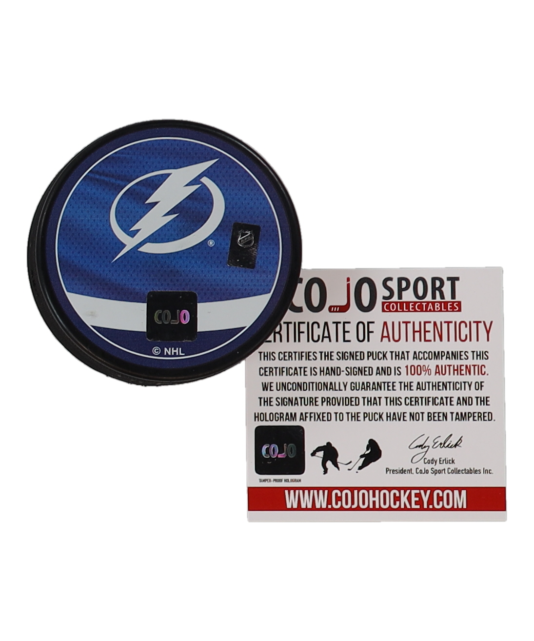 Victor Hedman Signed Lightning Logo Hockey Puck (COJO) at PristineAuction.com Victor Hedman Signed Lightning Logo Hockey Puck (COJO) at PristineAuction.com