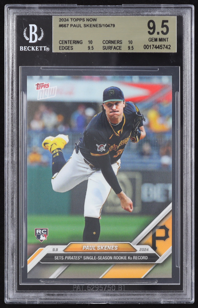 Paul Skenes 2024 Topps Now #667 RC (BGS 9.5) at PristineAuction.com Paul Skenes 2024 Topps Now #667 RC (BGS 9.5) at PristineAuction.com