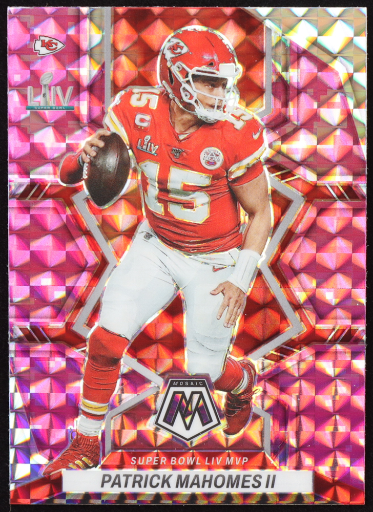 Patrick Mahomes II 2022 Panini Mosaic Mosaic Camo Pink #293 MVP at PristineAuction.com Patrick Mahomes II 2022 Panini Mosaic Mosaic Camo Pink #293 MVP at PristineAuction.com