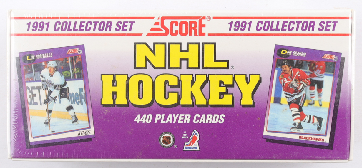 1991-92 Score U.S. Hockey Factory Set with (440) Cards at PristineAuction.com 1991-92 Score U.S. Hockey Factory Set with (440) Cards at PristineAuction.com