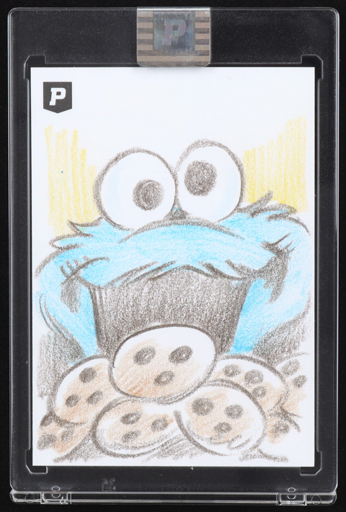 Cookie Monster | Sesame Street | Original Art Sketch Card by Guy Gilchrist (1/1 Original Art) at PristineAuction.com Cookie Monster | Sesame Street | Original Art Sketch Card by Guy Gilchrist (1/1 Original Art) at PristineAuction.com