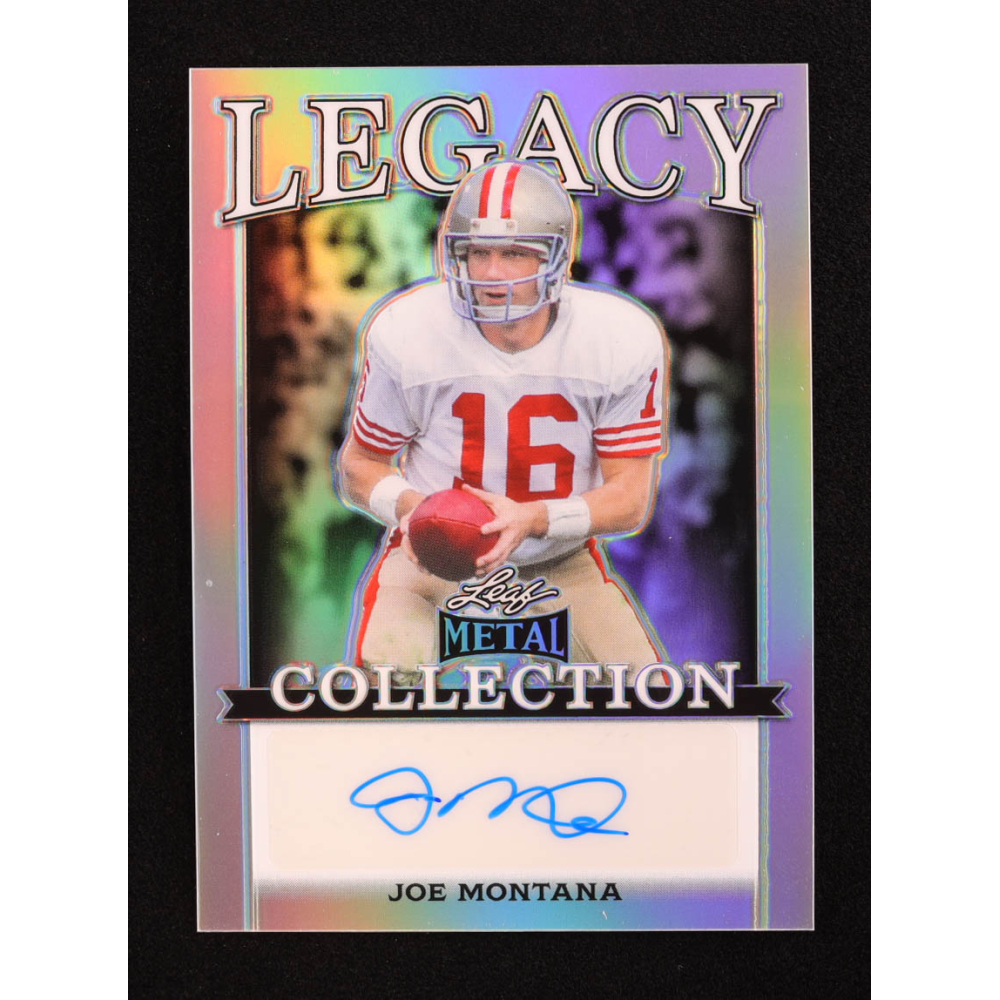 Joe Montana 2024 Leaf Legacy Collection #BA-JM14 Autograph Silver Prismatic SP Variation #13/35 at PristineAuction.com