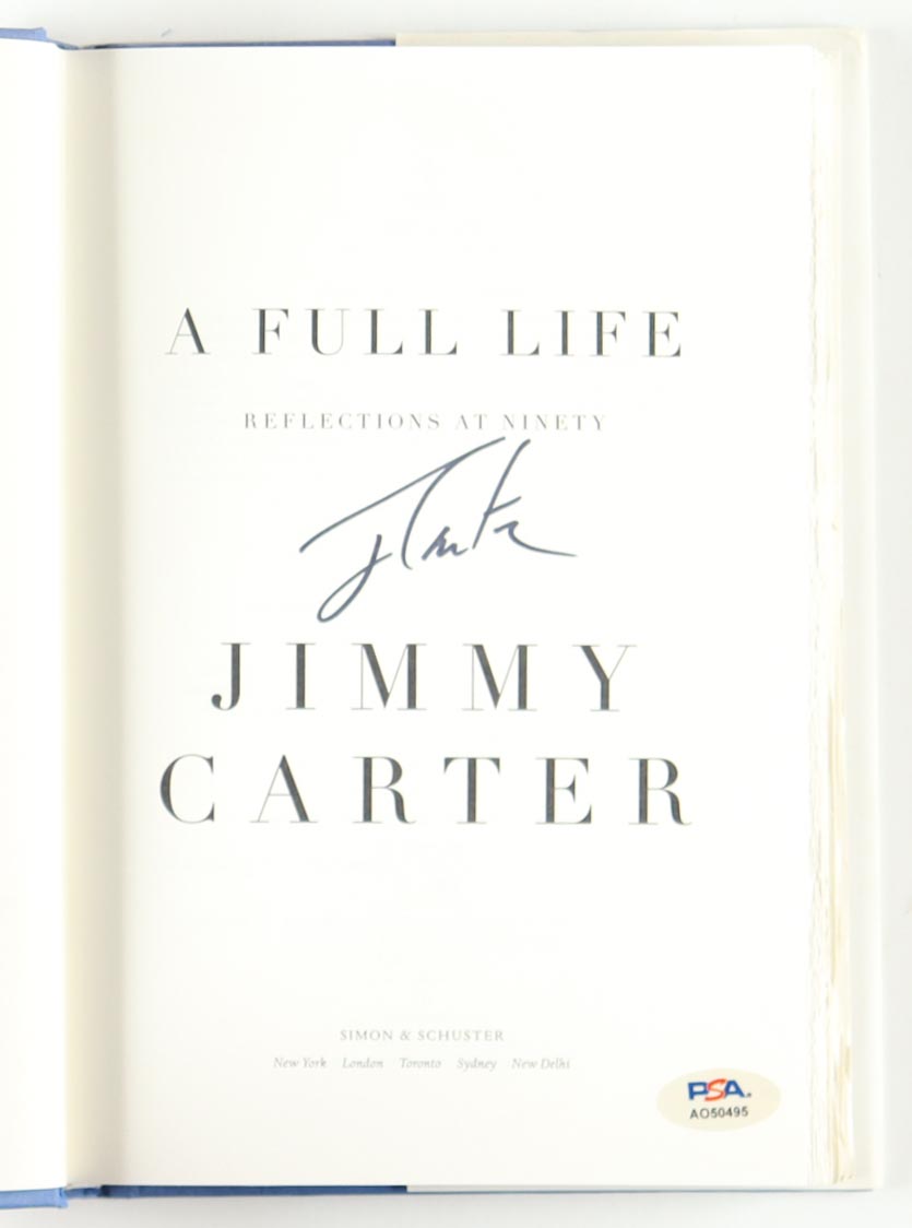 Jimmy Carter Signed "A Full Life: Reflections at Ninety" Hardcover Book (PSA) at PristineAuction.com Jimmy Carter Signed "A Full Life: Reflections at Ninety" Hardcover Book (PSA) at PristineAuction.com