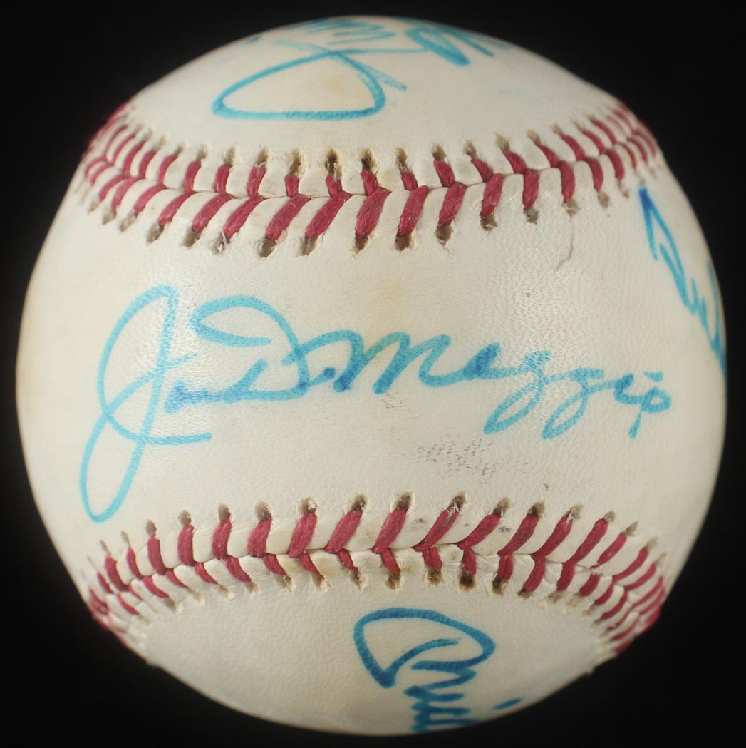 Wilson All-Star Baseball Signed By (4) With Mickey Mantle, Joe DiMaggio, Willie Mays, & Duke Snider With Display Case (PSA) at PristineAuction.com Wilson All-Star Baseball Signed By (4) With Mickey Mantle, Joe DiMaggio, Willie Mays, & Duke Snider With Display Case (PSA) at PristineAuction.com