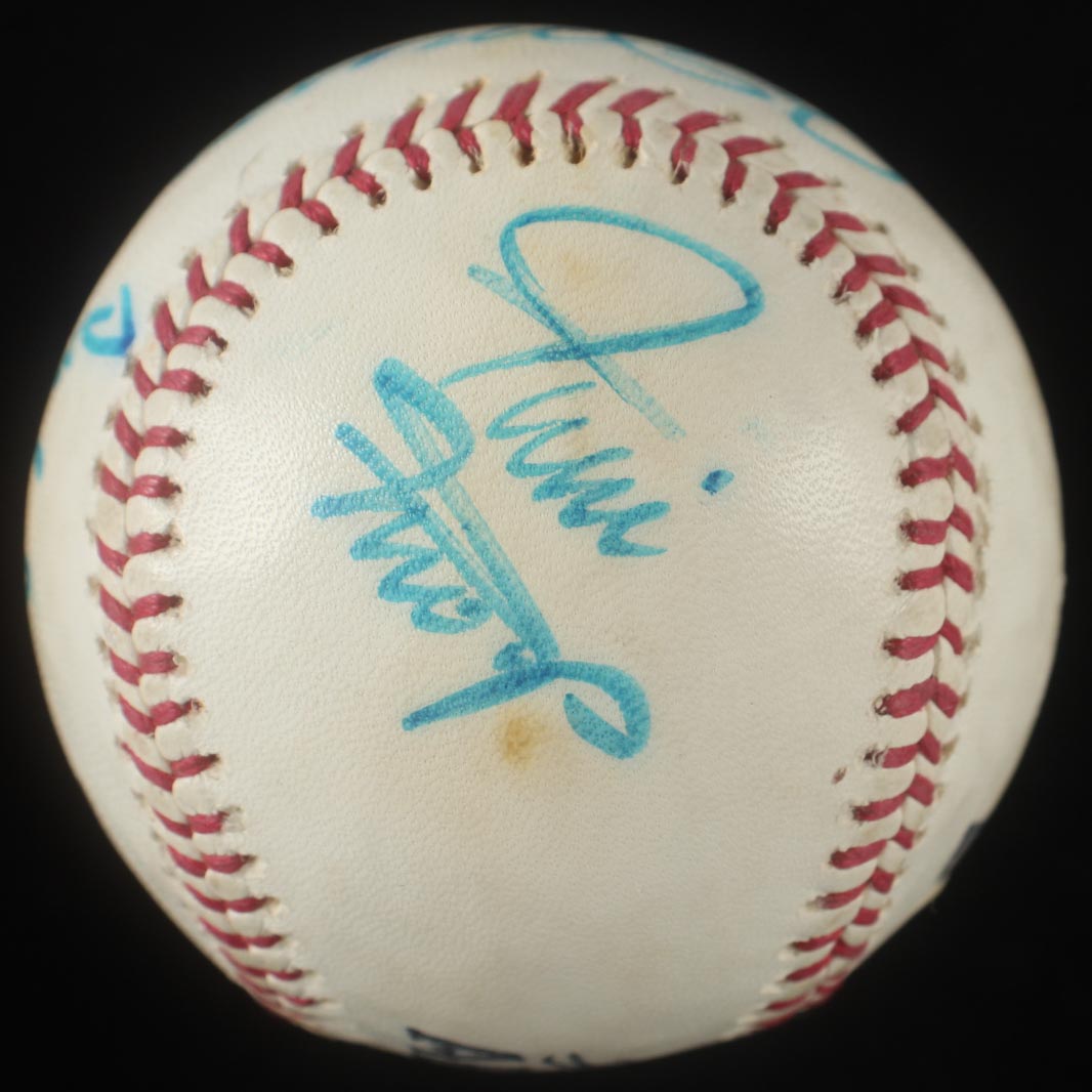 Wilson All-Star Baseball Signed By (4) With Mickey Mantle, Joe DiMaggio, Willie Mays, & Duke Snider With Display Case (PSA) at PristineAuction.com Wilson All-Star Baseball Signed By (4) With Mickey Mantle, Joe DiMaggio, Willie Mays, & Duke Snider With Display Case (PSA) at PristineAuction.com