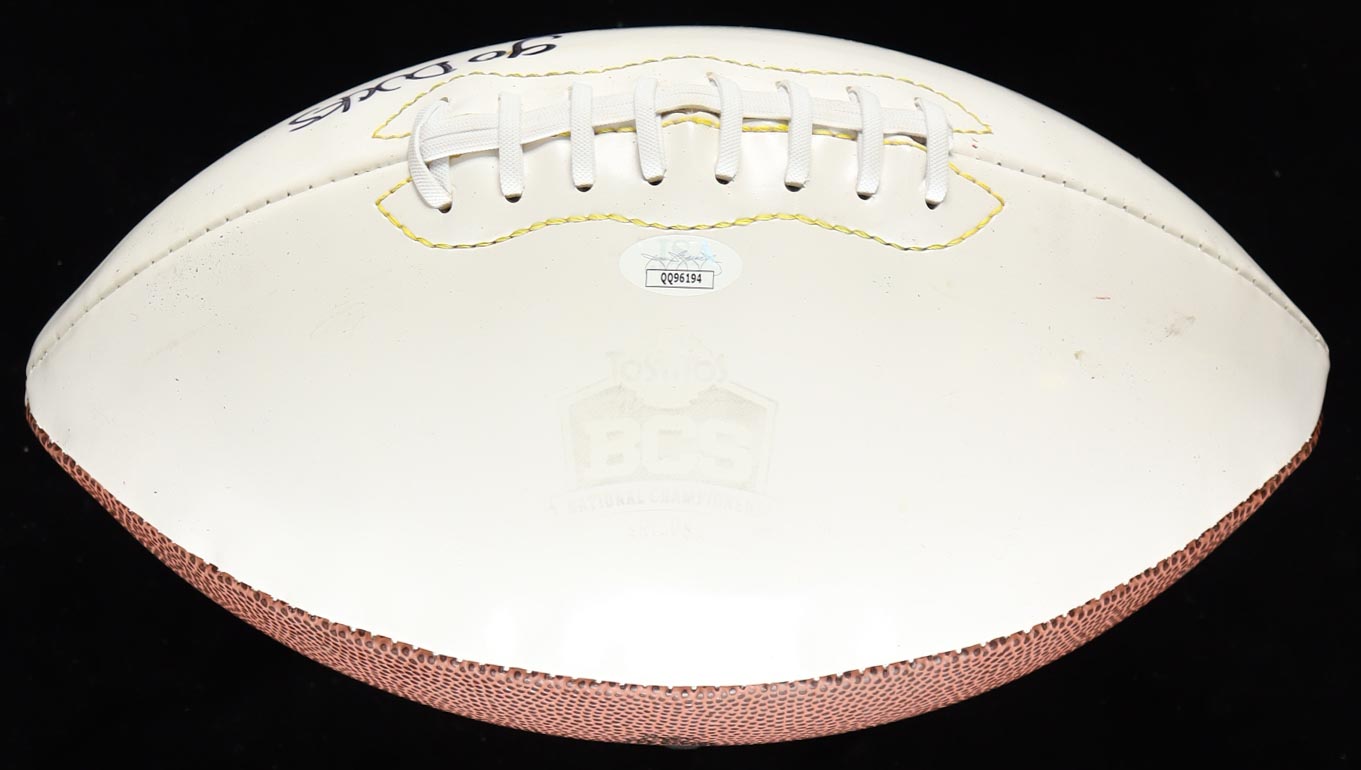 Troy Franklin Signed Oregon Ducks Logo Football Inscribed " Go Ducks" (JSA) at PristineAuction.com Troy Franklin Signed Oregon Ducks Logo Football Inscribed " Go Ducks" (JSA) at PristineAuction.com