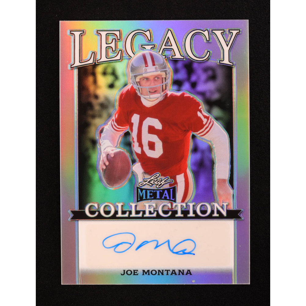 Joe Montana 2024 Leaf Legacy Collection #BA-JM11 Autograph Silver Prismatic SP Variation #22/35 at PristineAuction.com