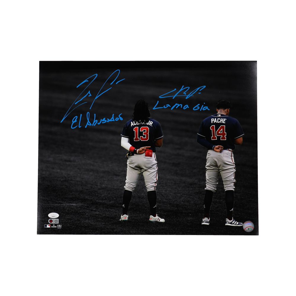 Ronald Acuna Jr. & Cristian Pache Signed Braves 16x20 Photo Inscribed "El Abusador" & "La Magia" (JSA & USA SM) at PristineAuction.com