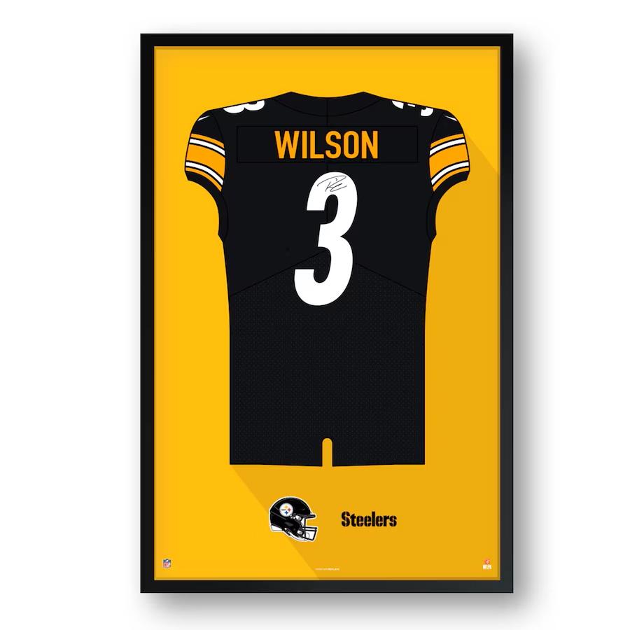 Russell Wilson Steelers Custom Framed Jersey Art Print at PristineAuction.com Russell Wilson Steelers Custom Framed Jersey Art Print at PristineAuction.com