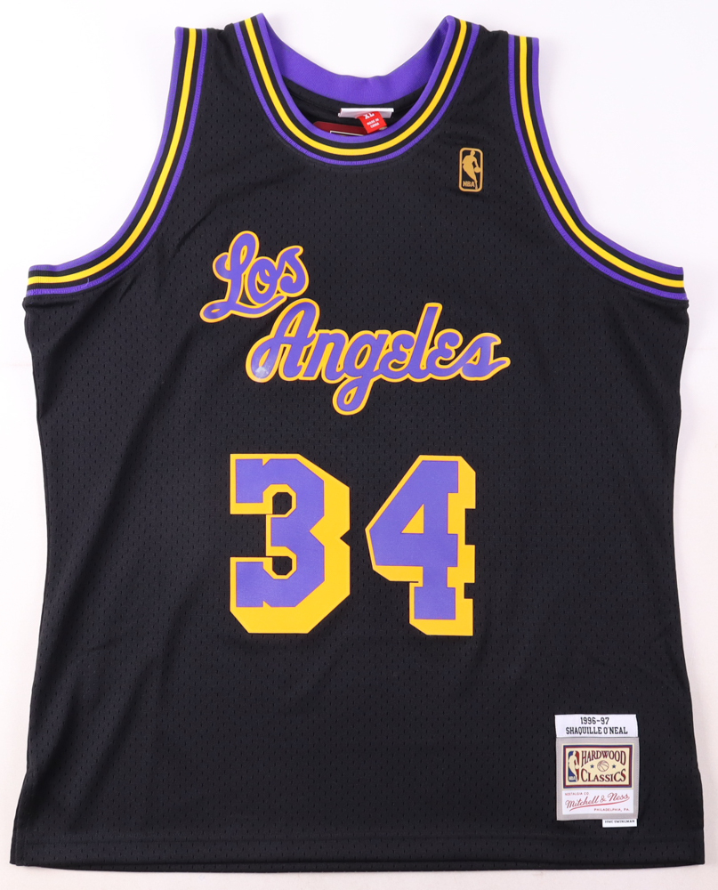 Shaquille O'Neal Signed Lakers Mitchell & Ness Jersey (Beckett) at PristineAuction.com Shaquille O'Neal Signed Lakers Mitchell & Ness Jersey (Beckett) at PristineAuction.com