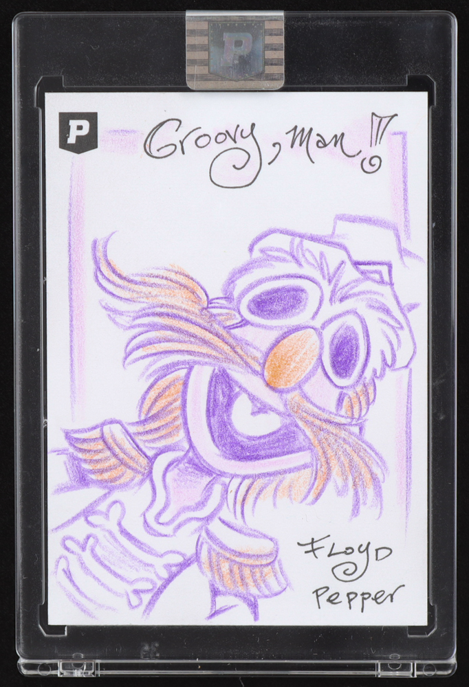 Floyd Pepper | The Muppets | Original Art Sketch Card by Guy Gilchrist (1/1 Original Art) at PristineAuction.com Floyd Pepper | The Muppets | Original Art Sketch Card by Guy Gilchrist (1/1 Original Art) at PristineAuction.com
