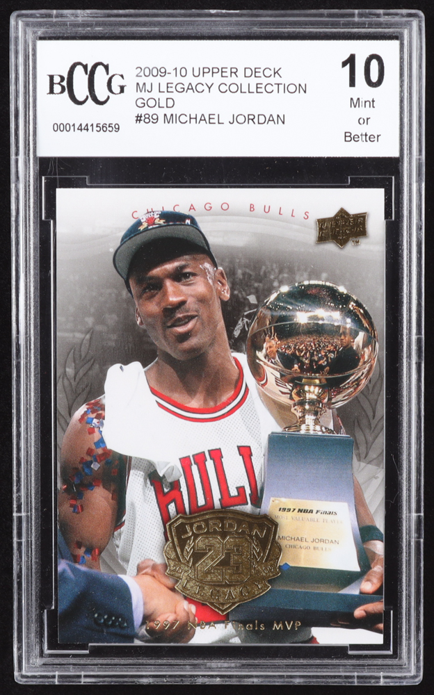 Michael Jordan 2009-10 Upper Deck Michael Jordan Legacy Collection Gold #89 (BCCG 10) at PristineAuction.com Michael Jordan 2009-10 Upper Deck Michael Jordan Legacy Collection Gold #89 (BCCG 10) at PristineAuction.com