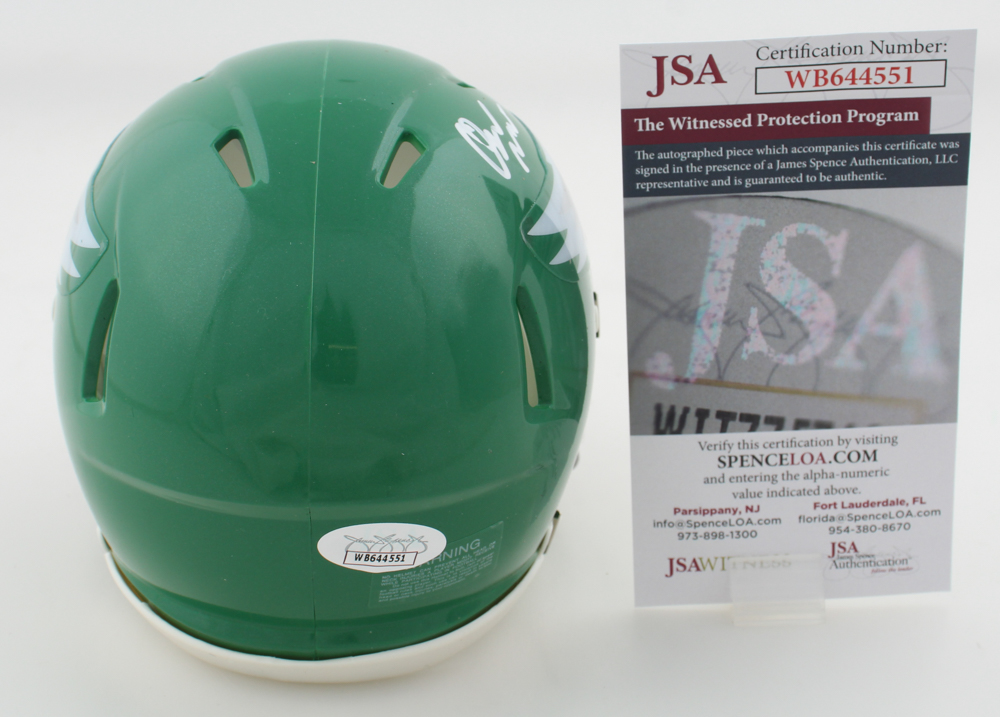 Quinyon Mitchell Signed Eagles Speed Mini Helmet (JSA) at PristineAuction.com Quinyon Mitchell Signed Eagles Speed Mini Helmet (JSA) at PristineAuction.com