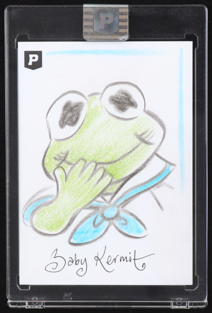 Baby Kermit | The Muppets | Original Art Sketch Card by Guy Gilchrist (1/1 Original Art) at PristineAuction.com Baby Kermit | The Muppets | Original Art Sketch Card by Guy Gilchrist (1/1 Original Art) at PristineAuction.com