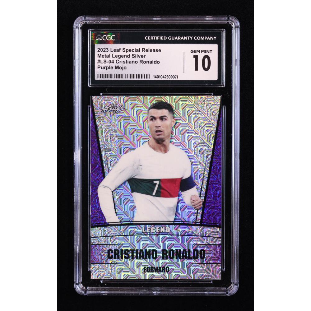 CGC 10 Graded Cristiano Ronaldo 2023 Leaf Metal Card - News Directory 3