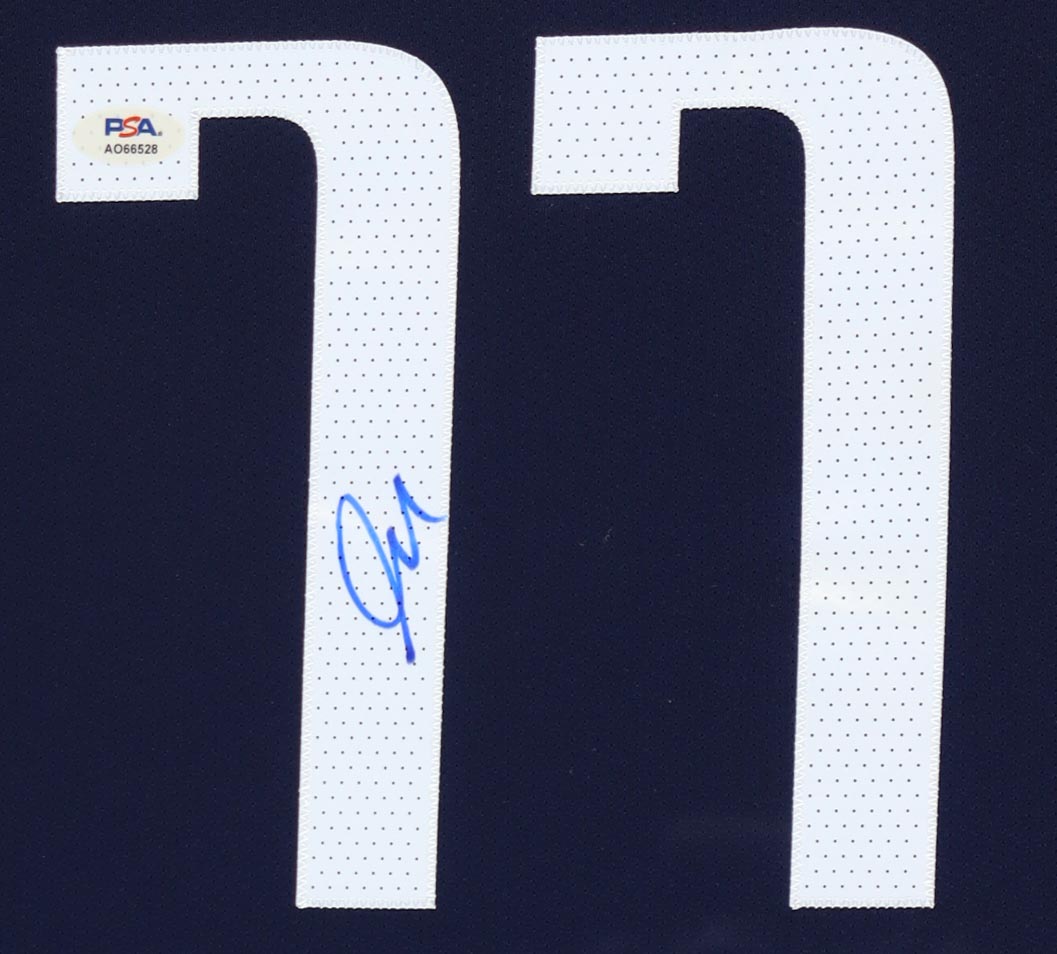 Luka Doncic Signed Mavericks Custom Framed Jersey Display (PSA) at PristineAuction.com Luka Doncic Signed Mavericks Custom Framed Jersey Display (PSA) at PristineAuction.com