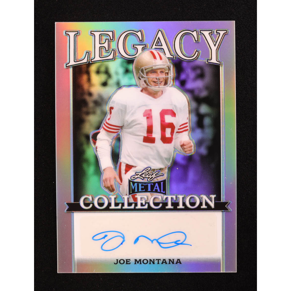 Joe Montana 2024 Leaf Legacy Collection #BA-JM9 Autograph Silver Prismatic SP Variation #8/35 at PristineAuction.com