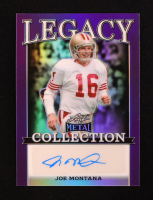 Joe Montana 2024 Leaf Legacy Collection #BA-JM9 Autograph Purple Prismatic SP Variation #7/10 at PristineAuction.com