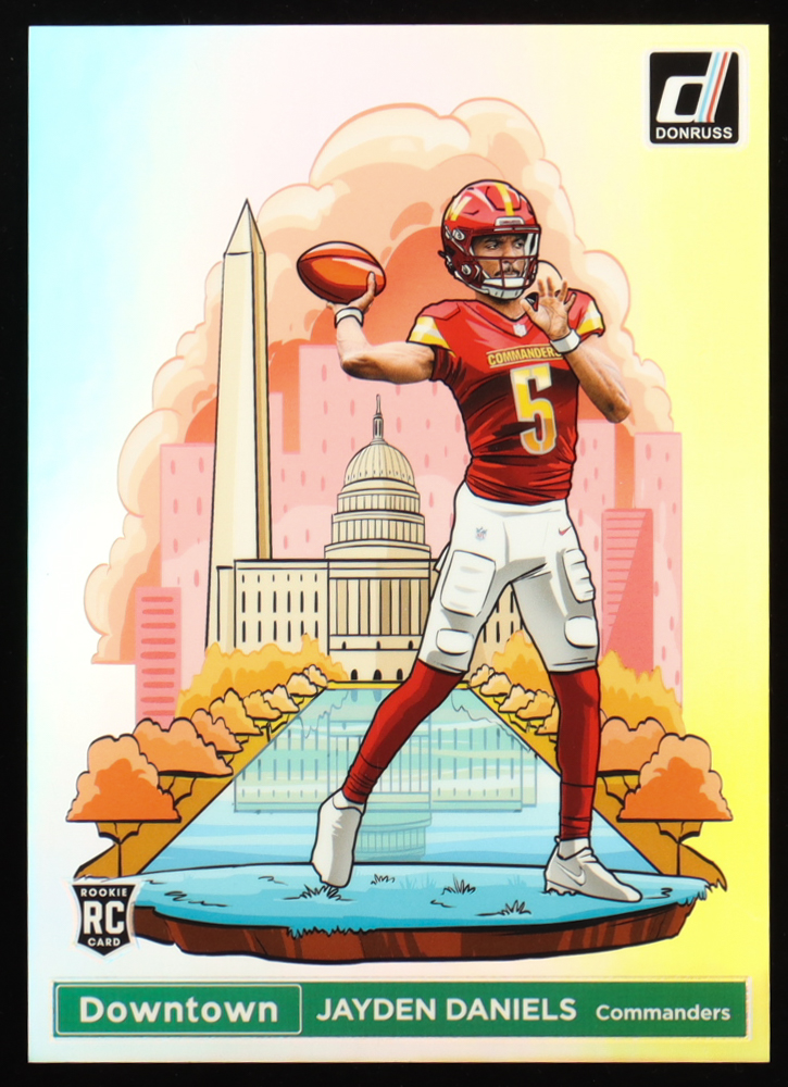 Jayden Daniels 2024 Panini Donruss Football Oversized Downtown Jumbo #16 RC at PristineAuction.com Jayden Daniels 2024 Panini Donruss Football Oversized Downtown Jumbo #16 RC at PristineAuction.com
