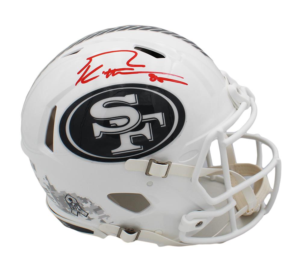 George Kittle Signed 49ers Full-Size Authentic On-Field Salute to Service Alternate Speed Helmet (Beckett) at PristineAuction.com George Kittle Signed 49ers Full-Size Authentic On-Field Salute to Service Alternate Speed Helmet (Beckett) at PristineAuction.com