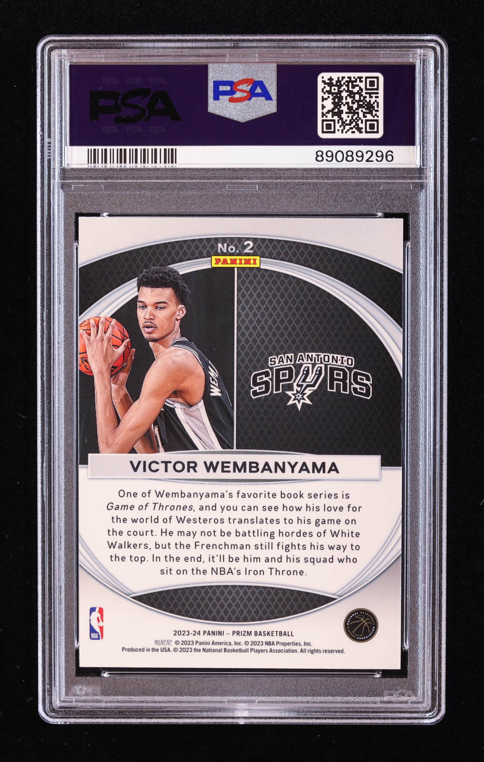 Victor Wembanyama 2023-24 Panini Prizm Global Reach #2 RC (PSA 10) at PristineAuction.com Victor Wembanyama 2023-24 Panini Prizm Global Reach #2 RC (PSA 10) at PristineAuction.com