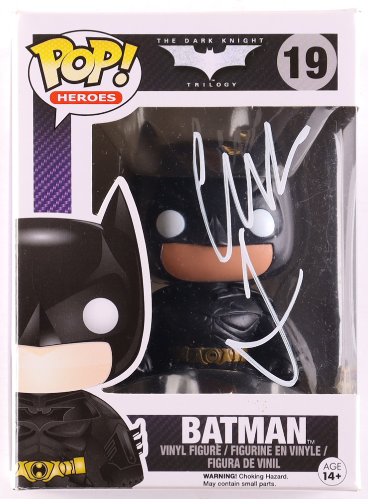 Christian Bale Signed "The Dark Knight Trilogy" #19 Batman Funko Pop! Vinyl Figure (PSA) at PristineAuction.com Christian Bale Signed "The Dark Knight Trilogy" #19 Batman Funko Pop! Vinyl Figure (PSA) at PristineAuction.com